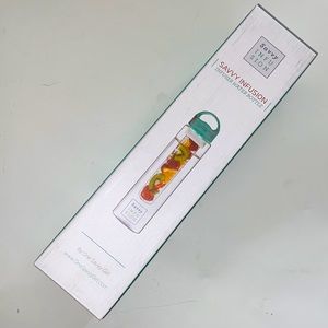 NEW Savvy Infusion Infuser 32 oz Water Bottle NIB teal lid